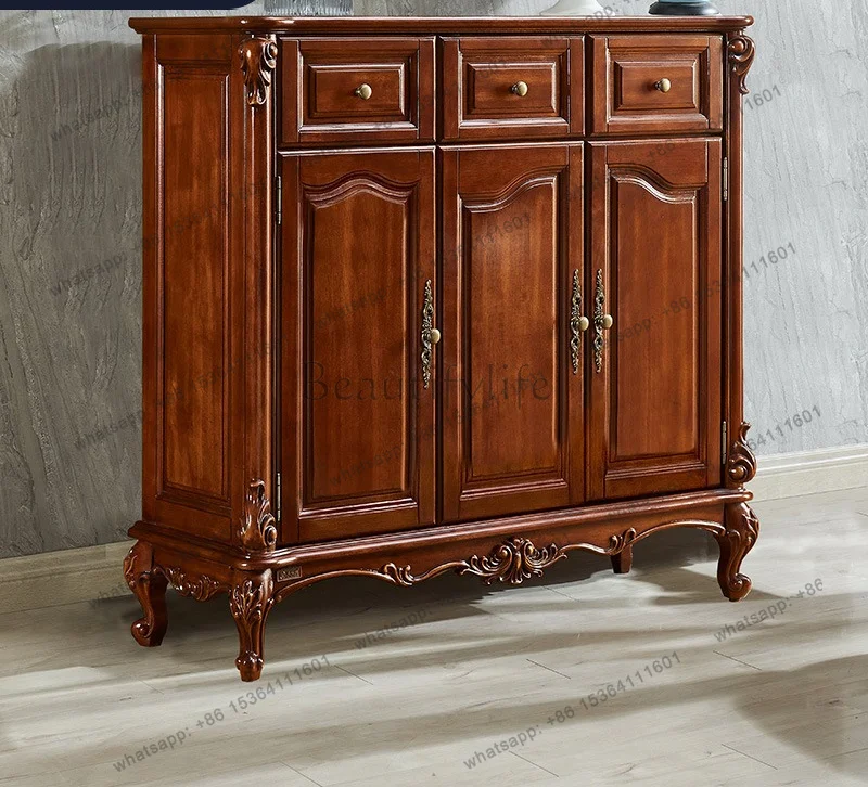 All solid wood three-door shoe cabinet American storage entrance AL431 storage multi-function