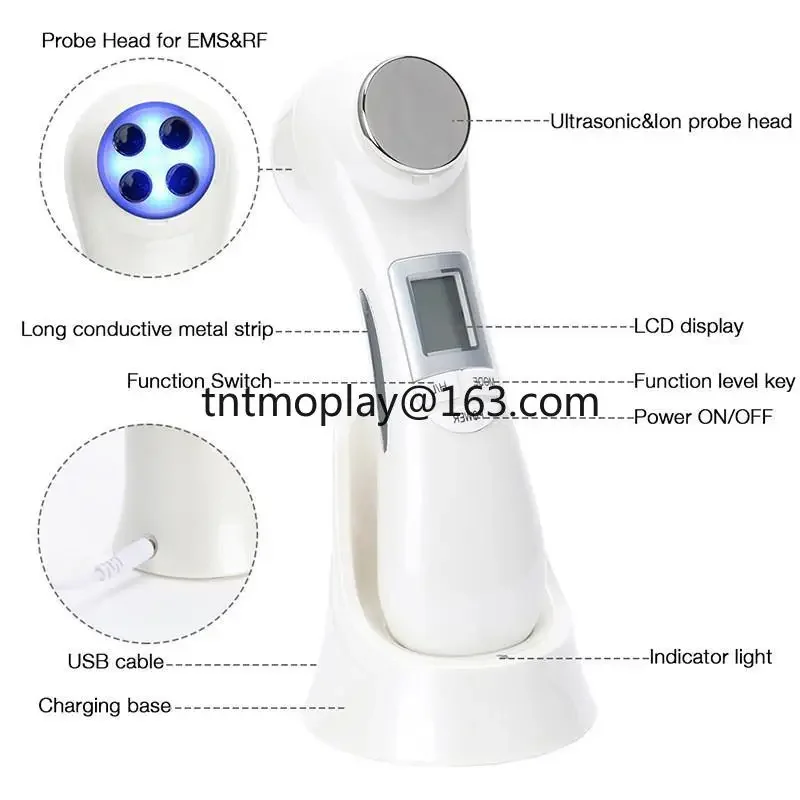 

Micro-current, double-sided color light meter electroporation needle-free plastic instrument, English