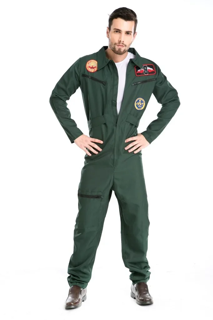 Male Warrior Special Halloween Costumes Adult Astronauts Air Force Pilot Astronaut Uniforms Handsome Astronaut Costumes