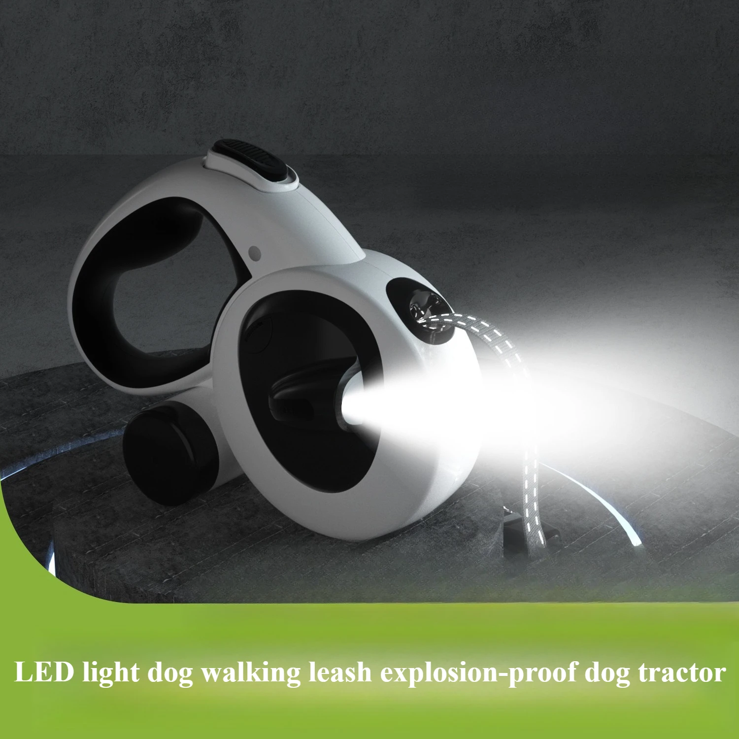 Retractable Dog Leash LED Light 5M Automatic Reflective Night Walking USB Rechargeable Anti-Pull Perro Chien Hund Pet