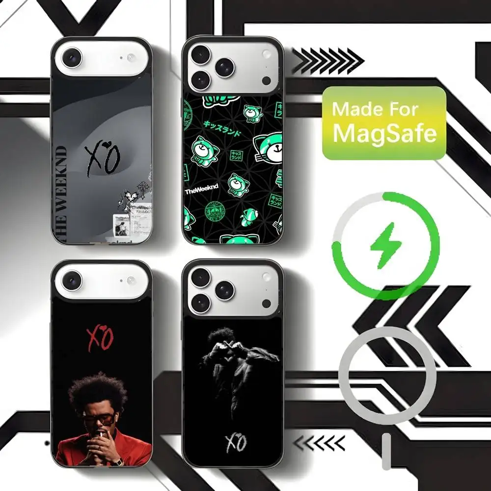 حافظة هاتف W-Weeknd XO لهاتف iPhone 17,16,15,14,13,12,11,Pro,Max,Plus,Mini,SE4,E شحن لاسلكي Magsafe مغناطيسي