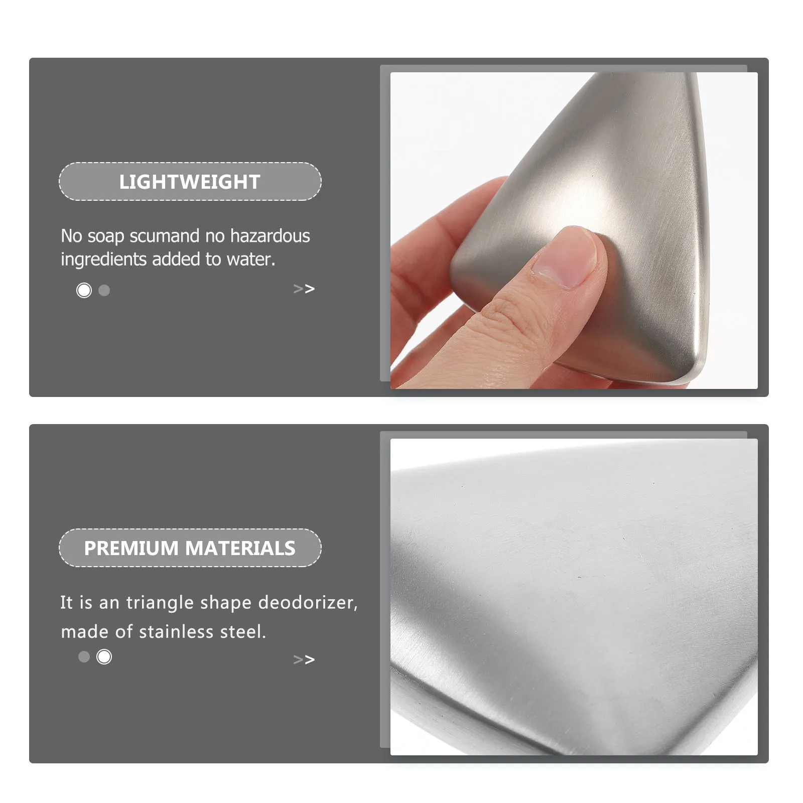 

Stainless Steel Odor Remover Soap For Hands Kitchen Smell Bar Cold Water Activated Rust Proof Hand Soap