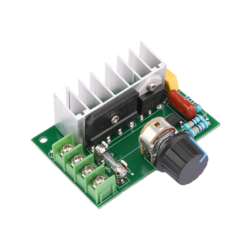 500W AC 220V to DC 10-210V 20A PWM Motor Speed Controller Voltage Regulator Speed Volt Control Switch with Potentiometer