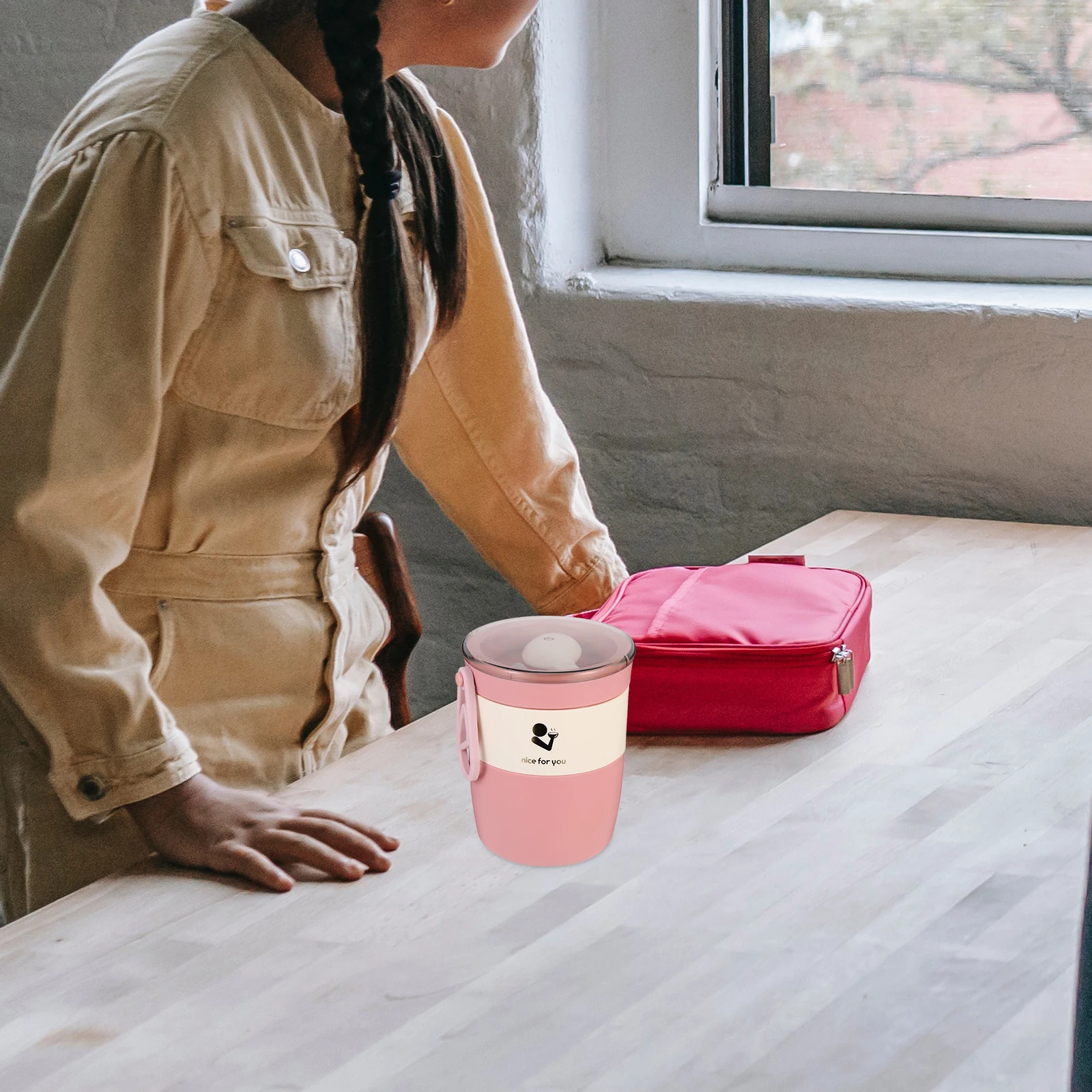 

Thermal Lunch Box Porridge Container Portable Cup Insulation Soup Leakproof Insulated Heat Plastic Student Food