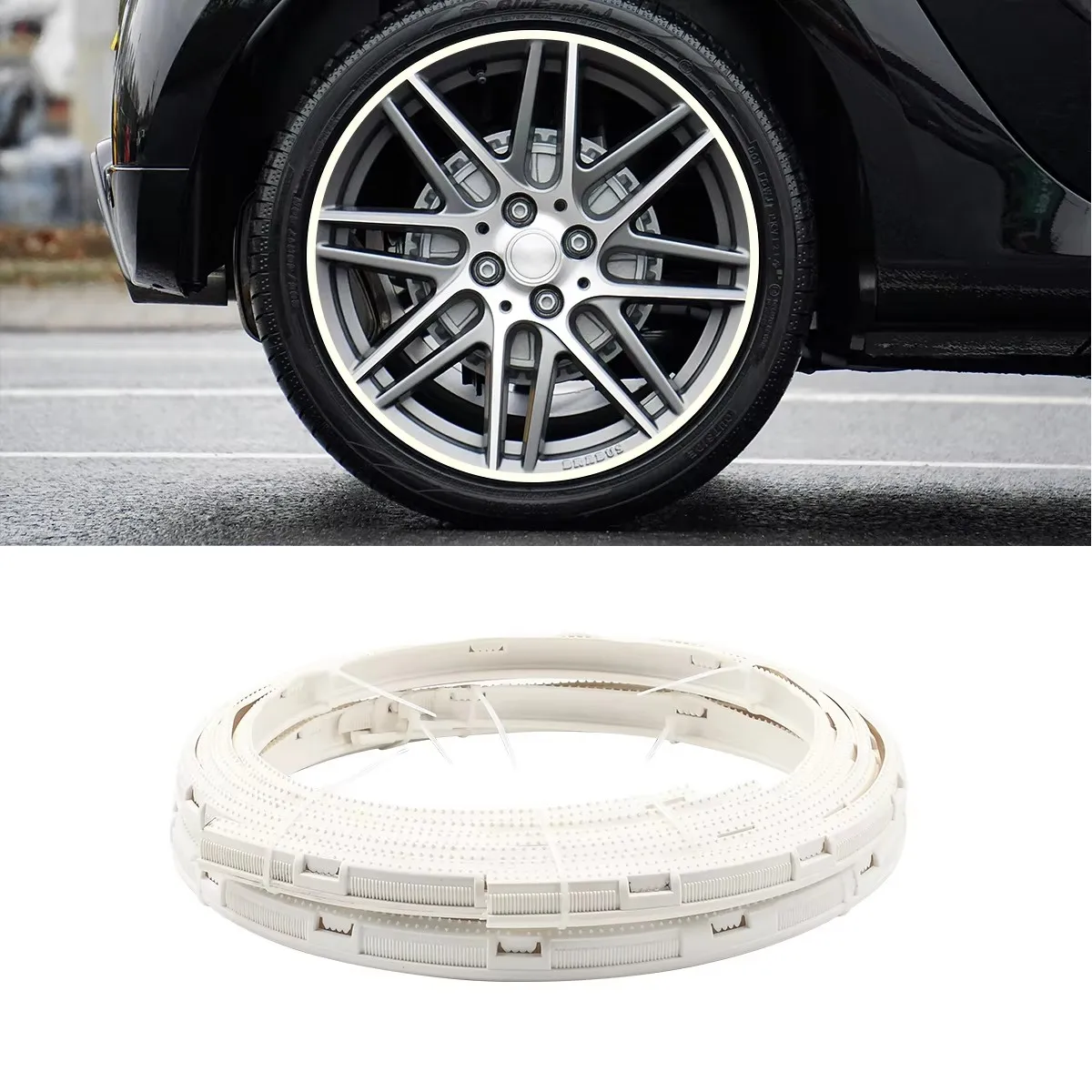 Universele 4-delige set Automotive13-24" Track Rim Krasbestendige Decoratieve Beschermende Ringstrip Decoratieve Exterieur Accessoires