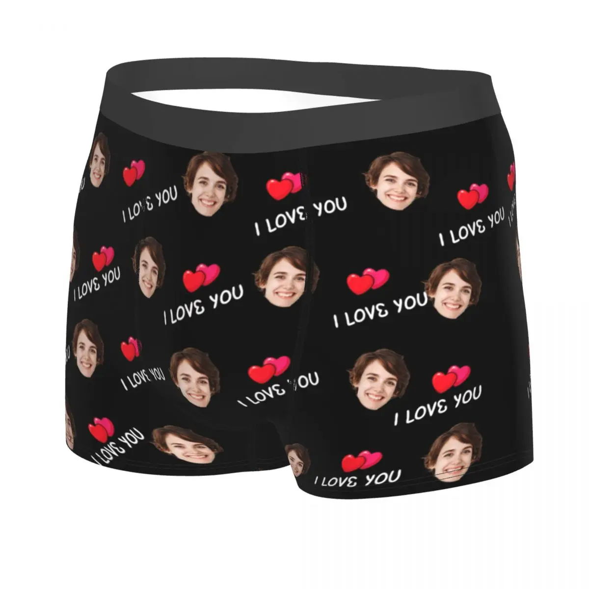 Men's Valentine's Day Custom Face Boxer Briefs Shorts Panties Breathable Underwear Personalized Male Sexy S-XXL Long Underpants