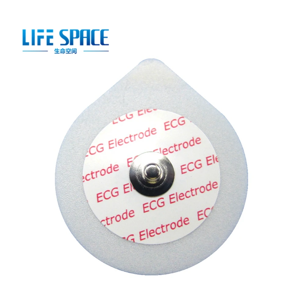 50pcs/packing Disposable EKG elctrode basic button pad child size 43*49mm Foam with conductive gel for ecg cable connecting