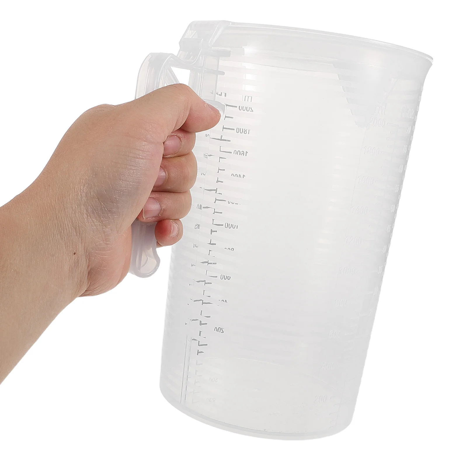 

Measuring Pot Jugs Plastic Water Pitcher with Lid Cups Ml Transparent Spout Pouring