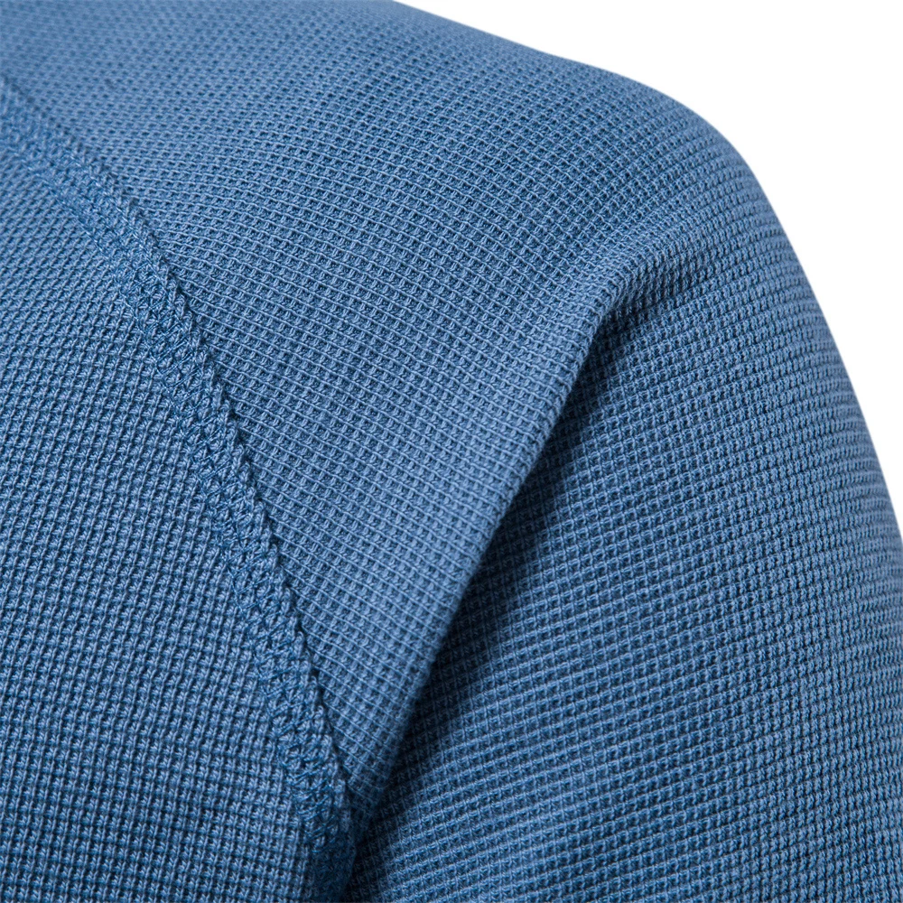 AIOPESON Waffle Henley T-Shirt Men Long Sleeve Basic Breathable Men\'s Tops Tee Shirts New Autumn Solid Color T Shirt For Men