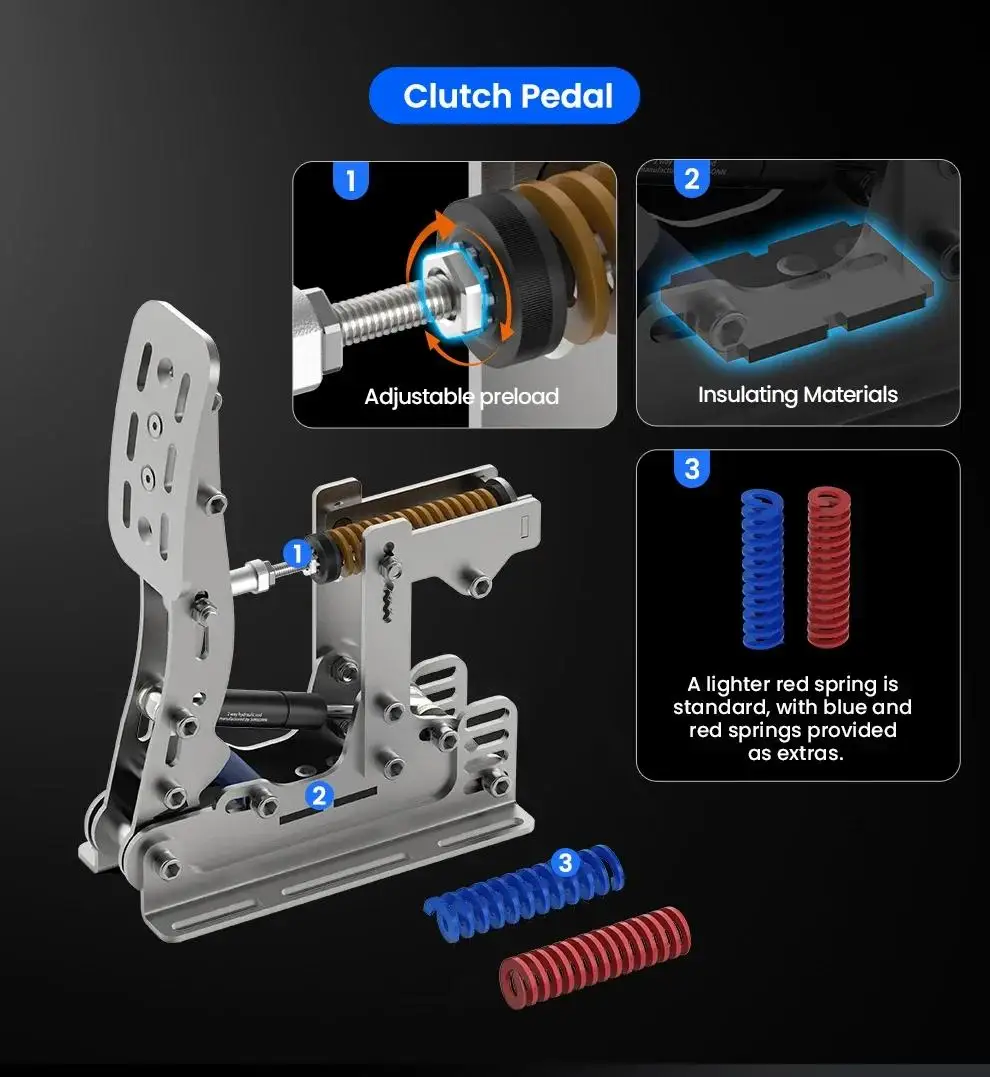 Simplayer SIMSONN Black Stainless Steel Base Plate for Plus X Hydraulic Racing Simulation Pedal - Image 4
