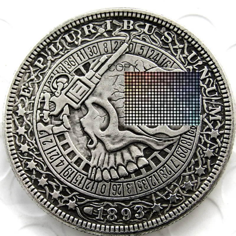 HB(40-52)US Hobo Morgan Dollar Silver Plated Copy Coin