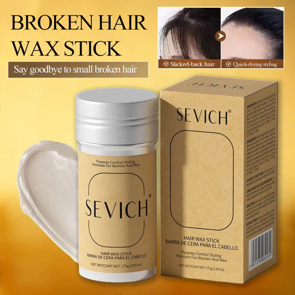 Hair Wax Pomade Hair Gel Stick Broken Cream Frizz Fixed Fluffy Hair Long Lasting Hold Pomade Control Styling Wax for Natural Wig