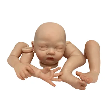 Bebe reborn doll kits 20" painted cute sleeping baby doll parts DIY blank kits De Boneca Acessórios