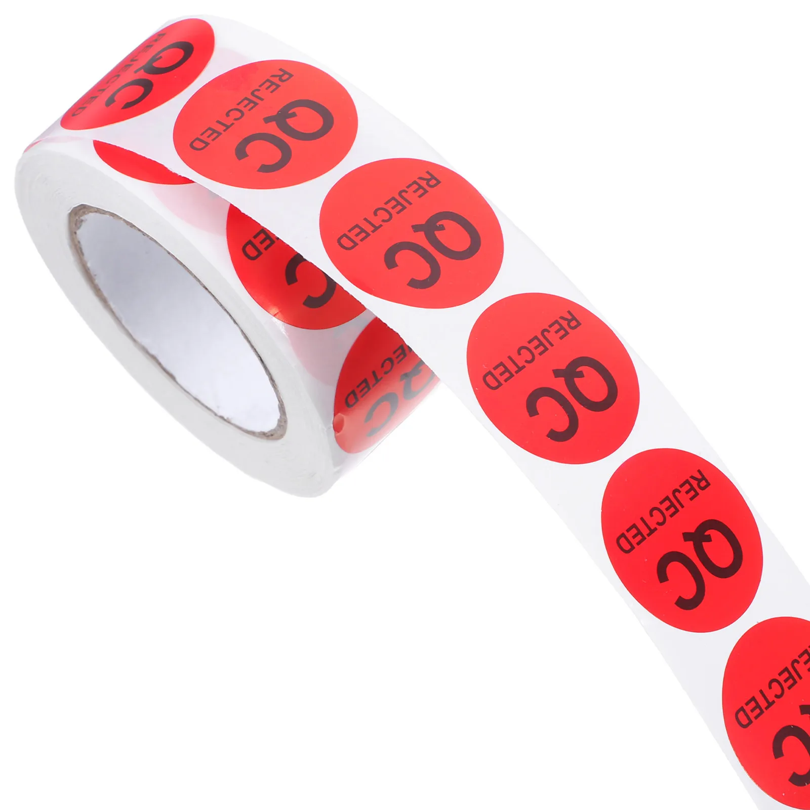 

Круглые этикетки для контроля качества, 1 рулон, черный текст на мелованной бумаге, прочный клей для маркировки статуса тестирования продукции, универсальные