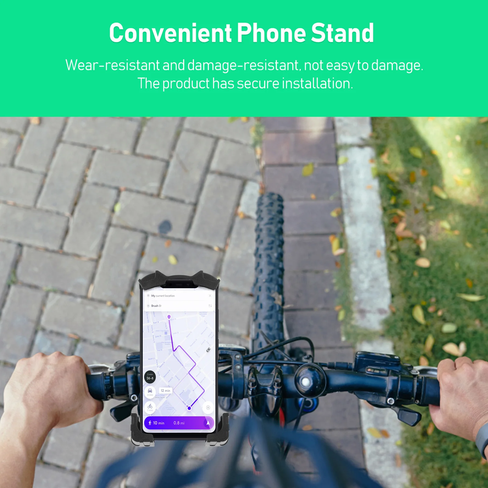 

Bike Holder Durable Motorcycle Phone Bracket Anti-Slip Cycling Navigation Stand Wear-Resistant Bike Accessory Phone Rack