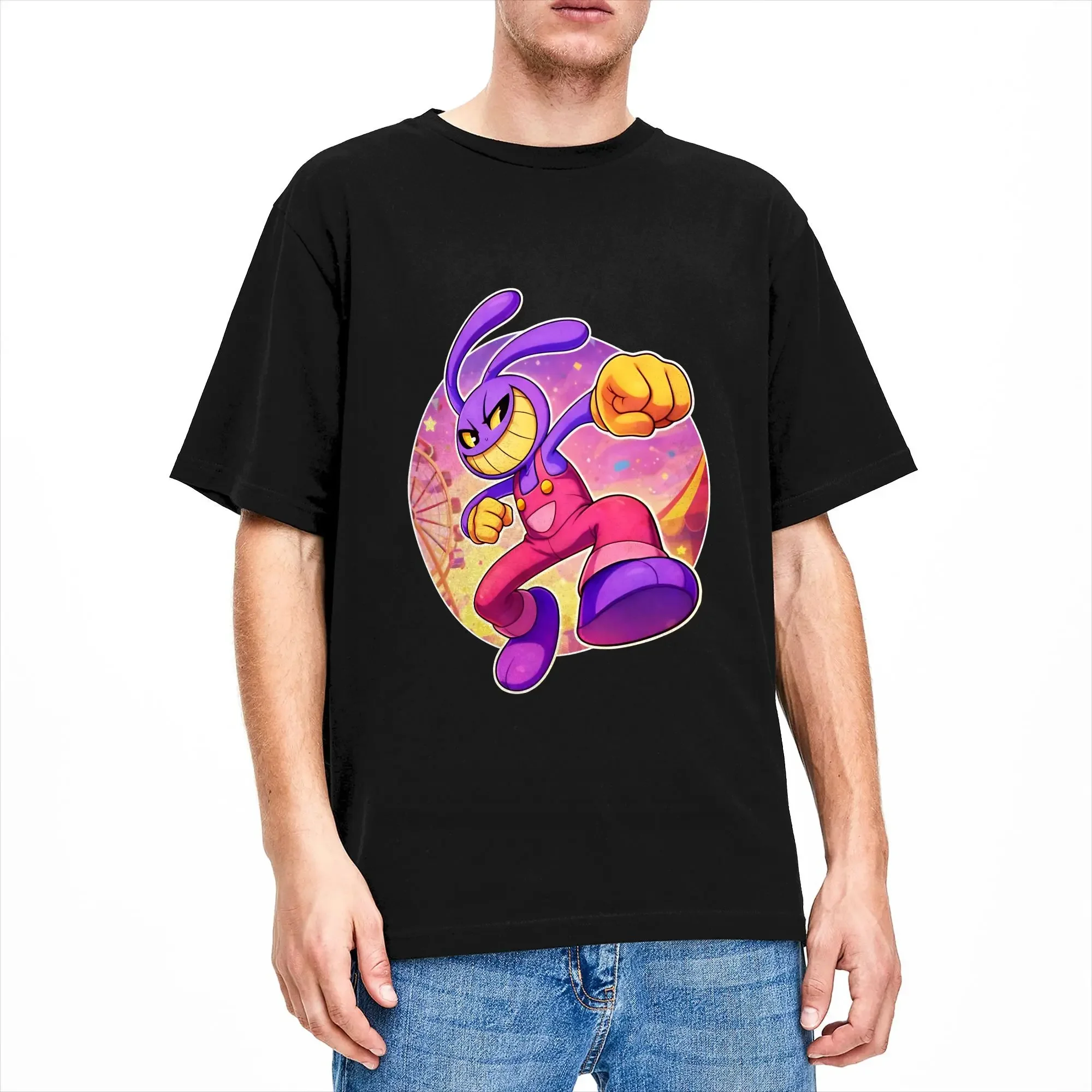 Men and Kids Amazing Circus Jax TADC Rabbit T Shirt Pure Cotton Clothes Humor Short Sleeve Crewneck Tees New Arrival T-Shirts
