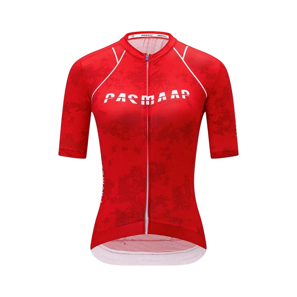 PASMAAP-Cycling Jersey for Women, Short Sleeve, Pro Team, MTB, Road Bike Clothing, Breathable Bicycle Shirts, 2025