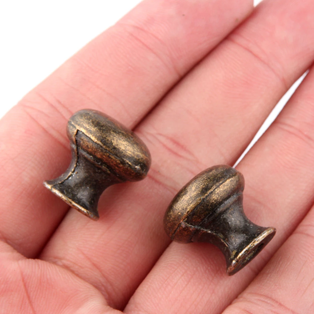 

12 Pcs Round Head Drawer H Single Hole Knob Furniture Cabinet Pull Zinc Alloy Wardrobe Door Hardware Closet Cupboard