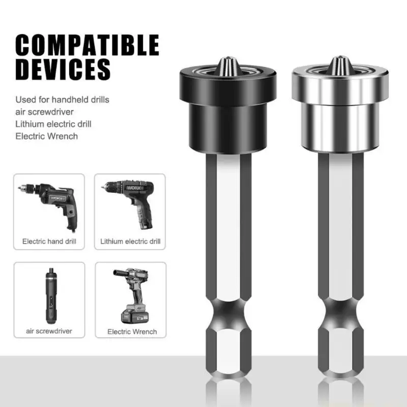 A2BE 5Pieces High Strength Positioning Screwdriver Bit Suitable for Plasterboard Screws Hexagonal Shank Batch Head