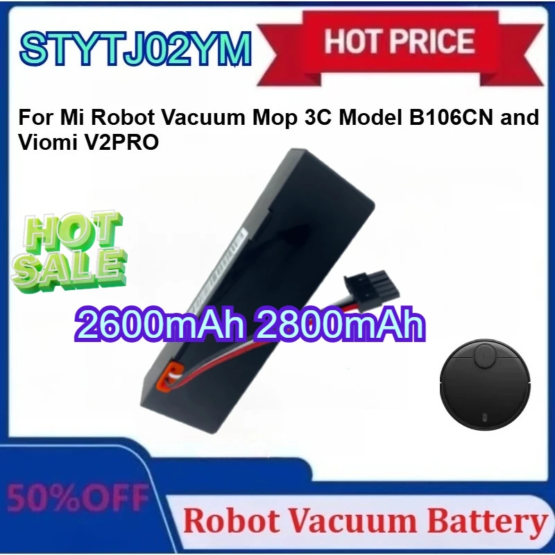 

New STYTJ02YM Battery for Xiaomi Mijia LDS Vacuum Cleaner for Mi Robot Vacuum-Mop P,for Mi Robot 2S/for Haier JX37