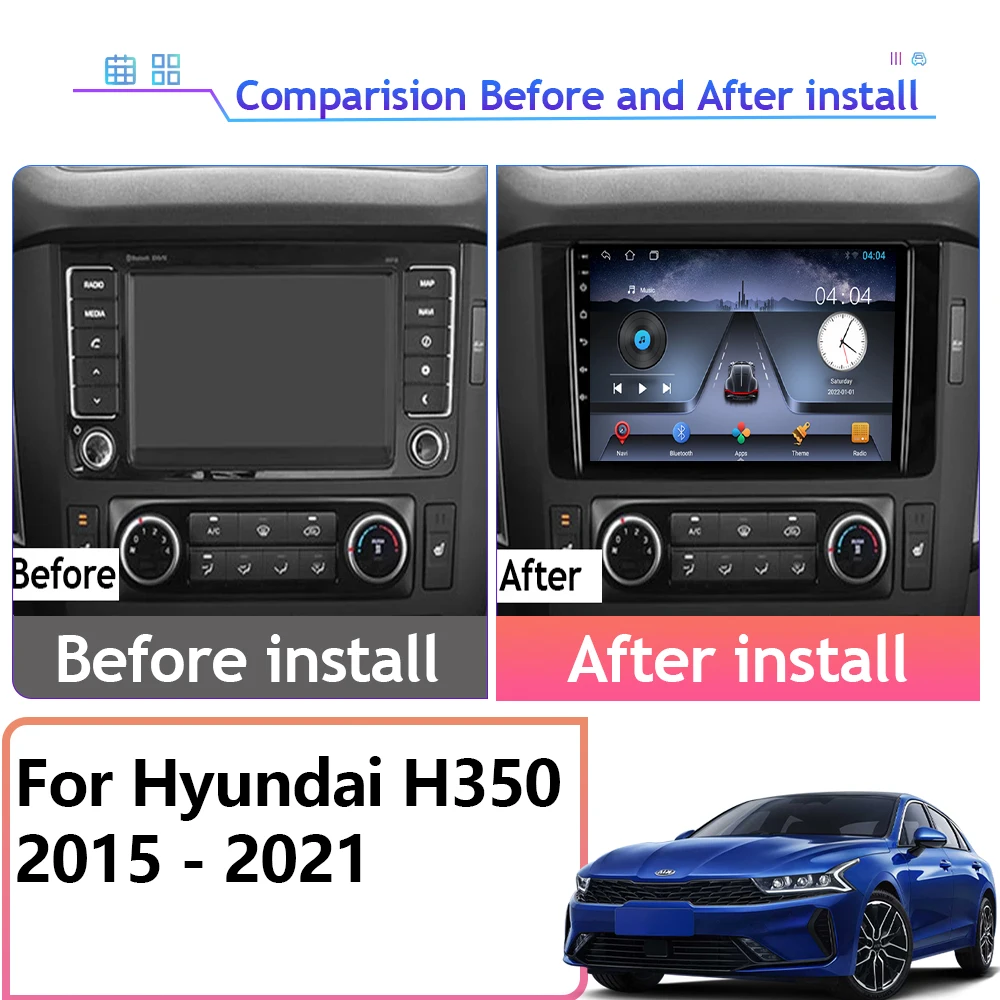 Car For Hyundai H350 2015 - 2021 Android Radio Video Stero Multimedia Player Monitor Screen Navigation GPS QLED Carplay No 2din