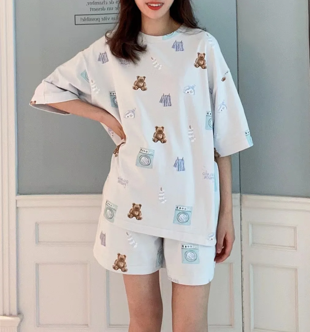 Pajama Room Wear ladies Women Pajamas Cute Sleepwear Lounge Wear Short Set Trousers Modal Night Wear