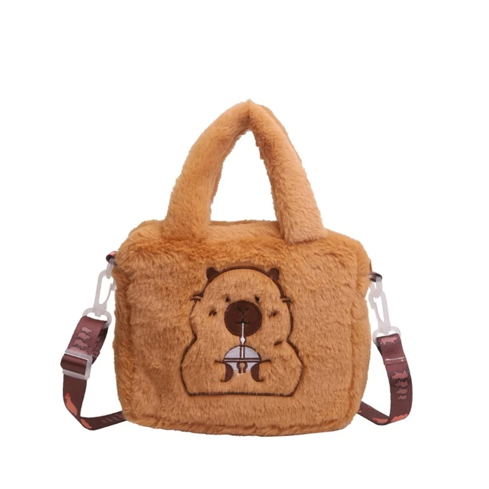 Animal Capybara Plush Handbag Cartoon Cartoon Shoulder Bag Couple