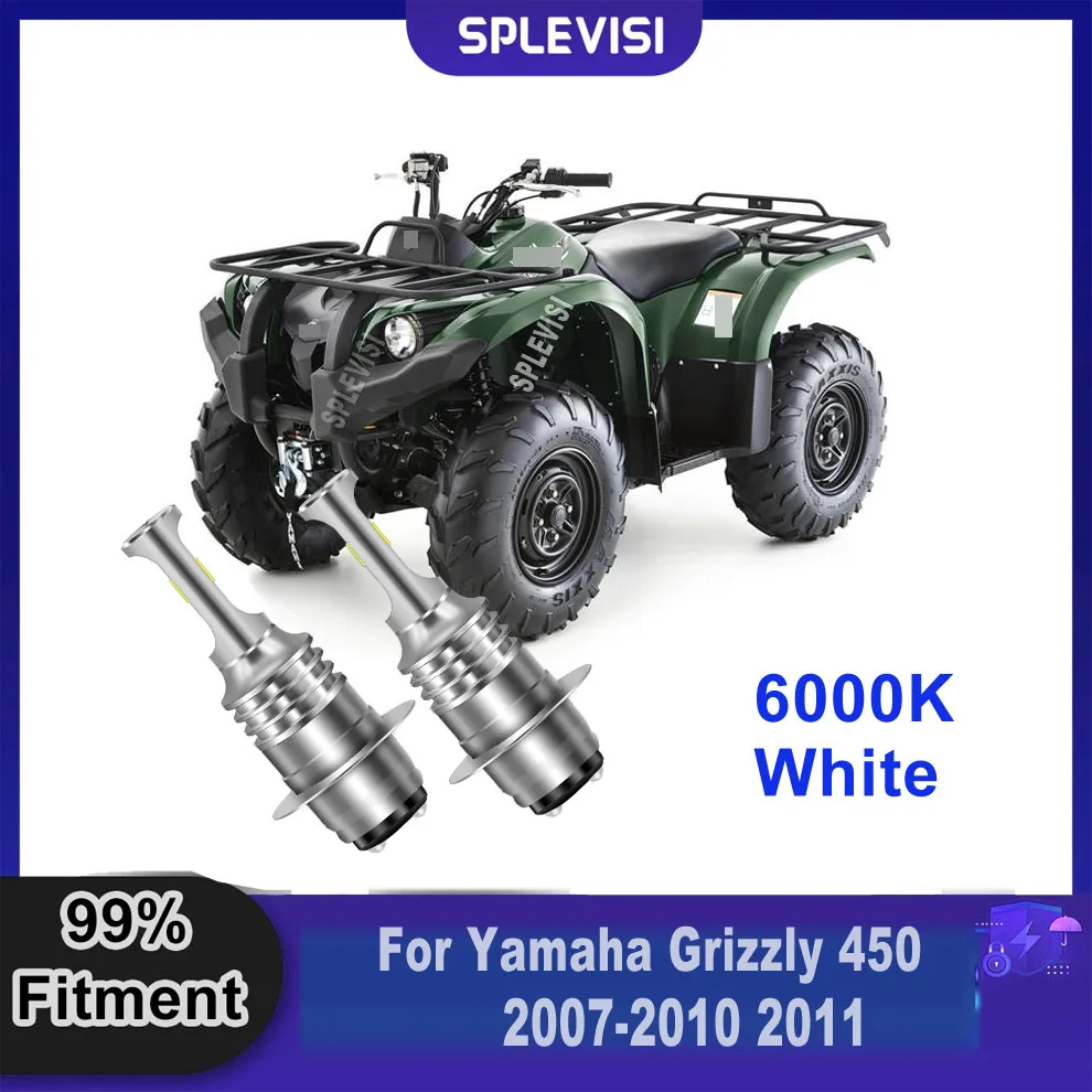 

70W/Pair H6 LED Headlight Headlamp Light Bulb Plug & Play Direct Replacement For Yamaha Grizzly 450 2007 2008 2009 2010 2011