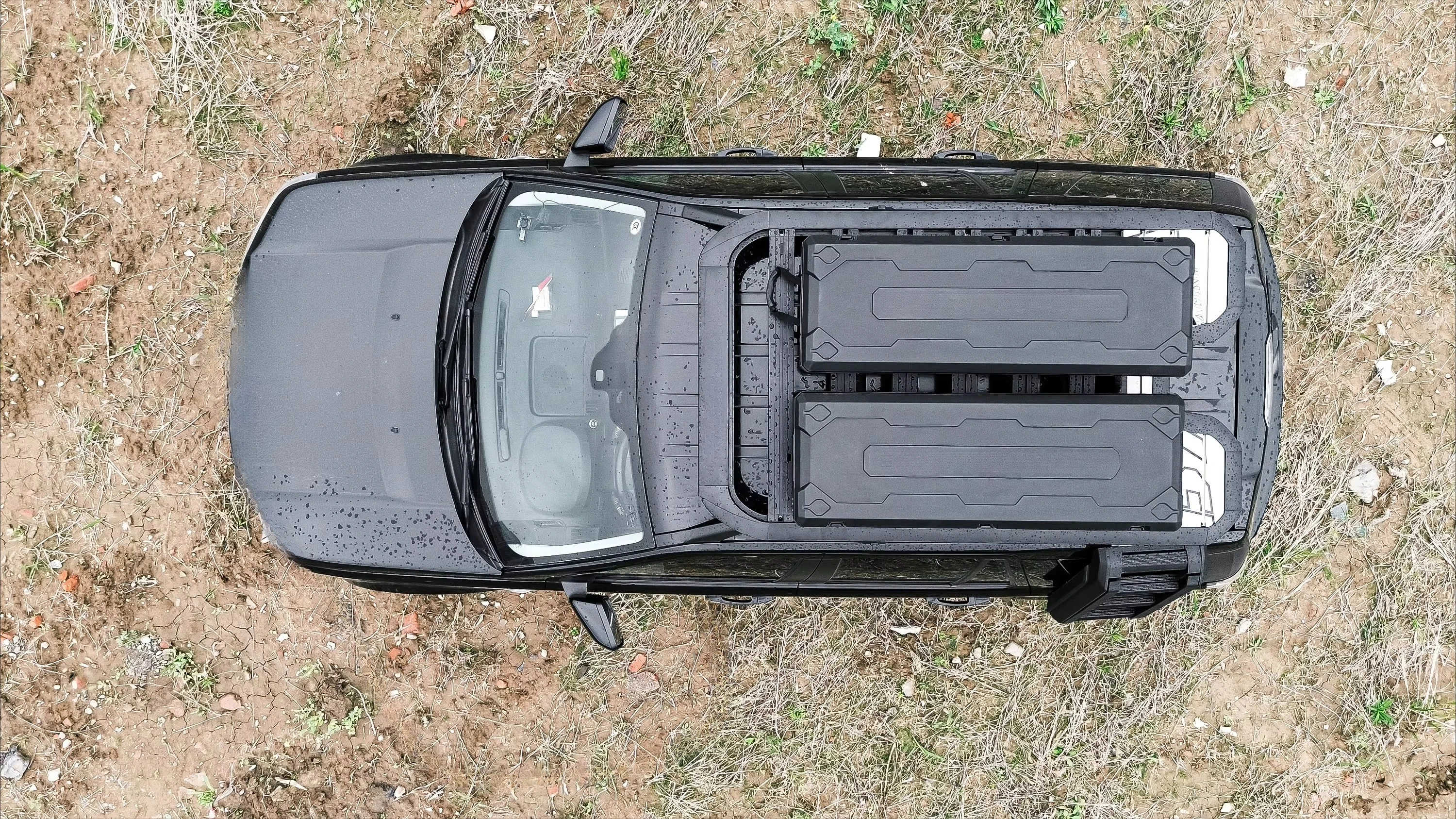 YUHANG CAR ROOF RACK ROOF PLATFORM ROOF BASKET SIDE LADDER TOOL BOX for  FREELANDER 2