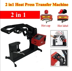 Automatic Hat Cap Heat Press Printer Label Transfer Stamping Sublimation Machine Digital Display Clamshell for DIY Advertising