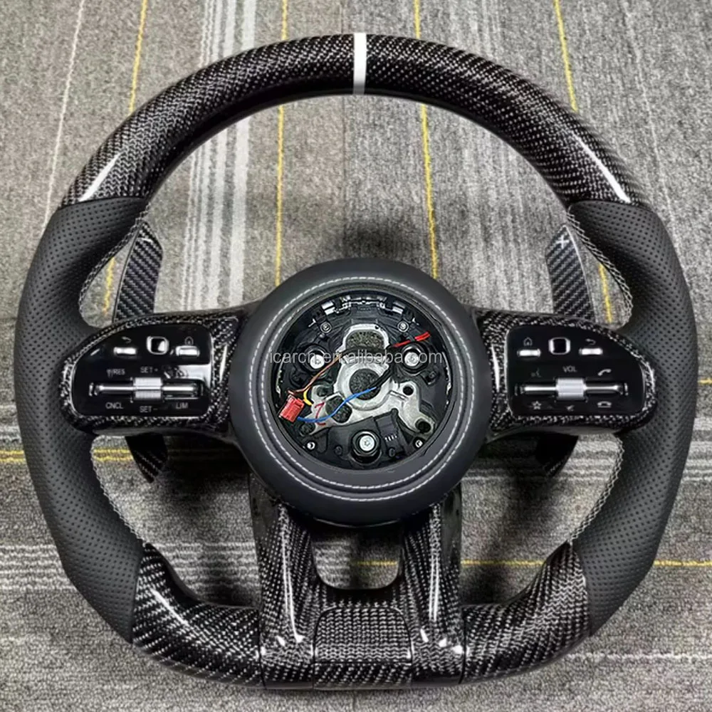 

Upgraded Carbon Fiber Steering Wheel for Mercedes Benz Class Glc Gle Cla W204 W205 W222 G500 G55 G63 Auto Part Without airbags