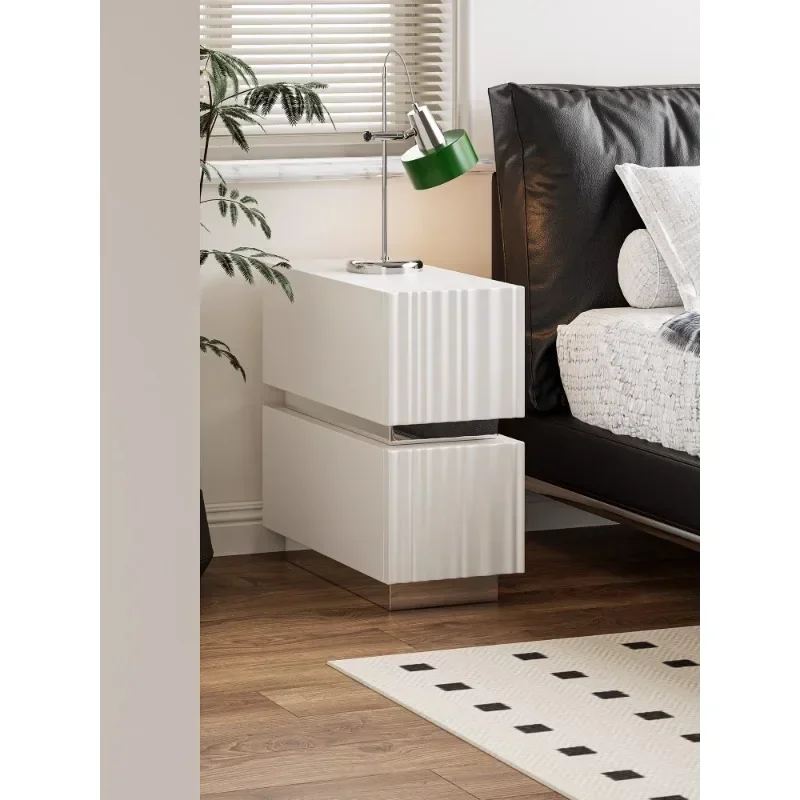 Simple Modern Wave Line Bedside Table Household Bedroom Bedside Table Narrow