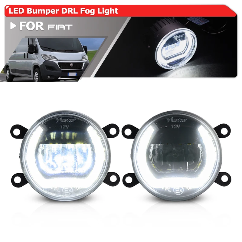 2014-2023 For Fiat Ducato For RAM ProMaster City 1500 2500 3500 Led Bumper Driving 2-in-1 Daytime Running Fog Lights Canbus