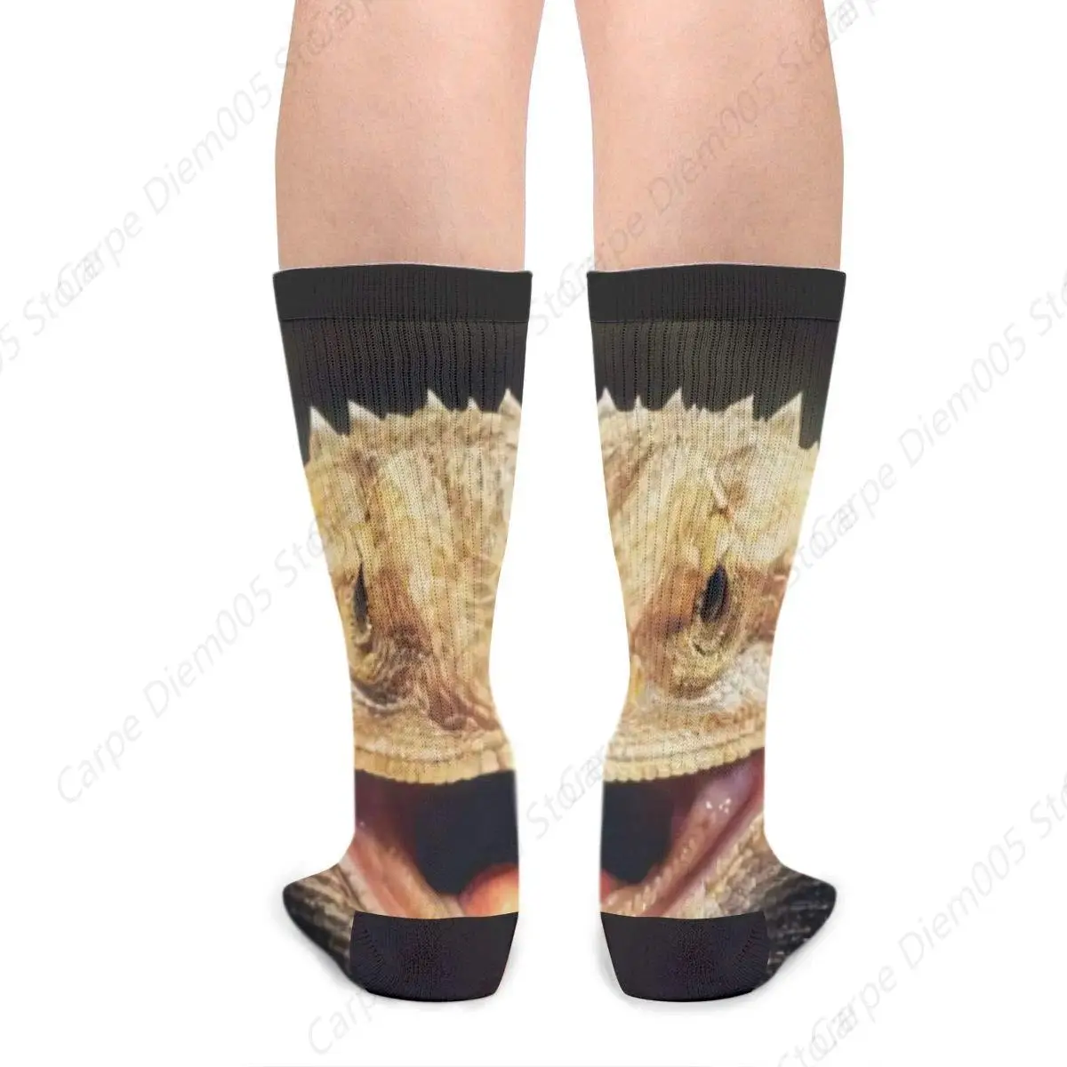 Bearded Dragon Lizards Unisex Novelty Crew Socks Casual Funny Crazy Dress Socks Gift