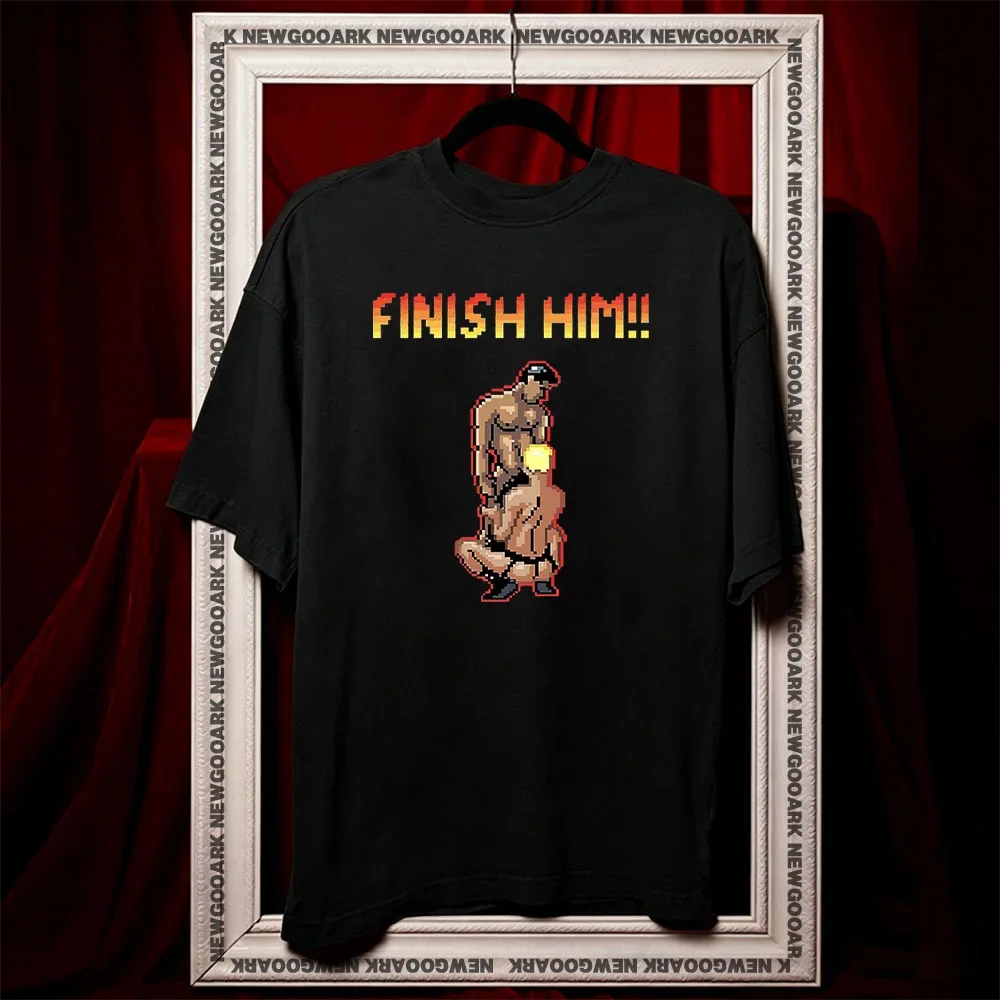 Finish Him Gayming Gamer Gay LGBT shirt summer cotton woman man graphic t shirts Adult O-neck camisetas tops tee