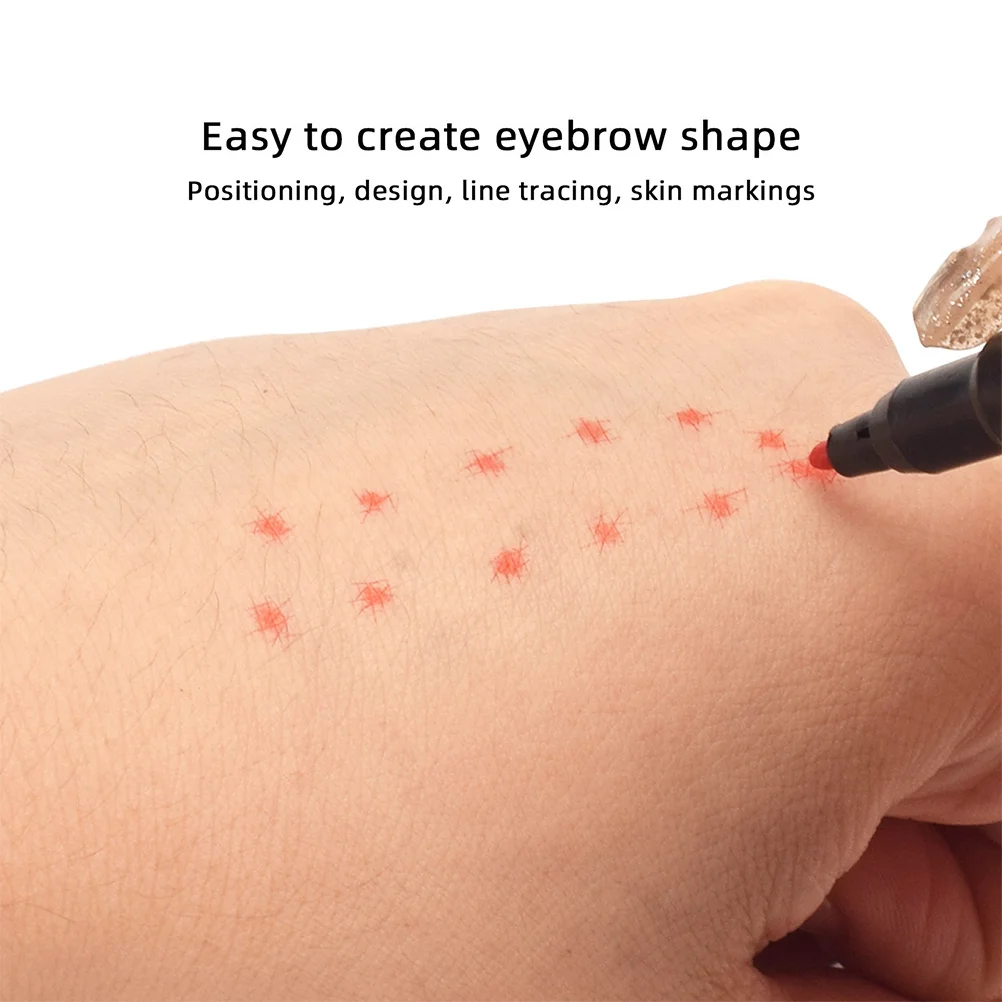 5 Stuks Draagbare Wenkbrauw Liner Tatoeëren Pen Multifunctionele Huidmarkering Tool voor Beauty Body Markers Tattoo Chirurgie Marker