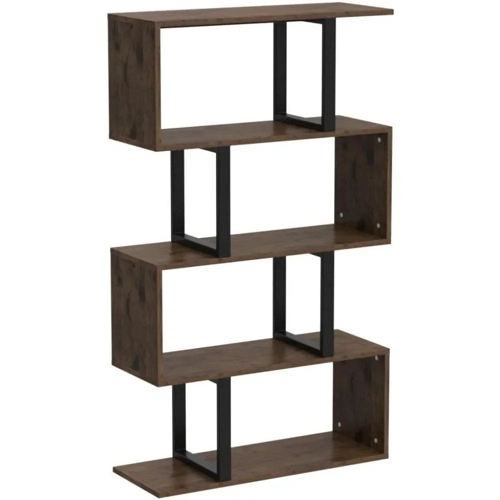 book shelves,5-Tier,Industrial Freestanding Multifunctional Decorative Storage Shelving for Living Room Home Office,bookshelfs