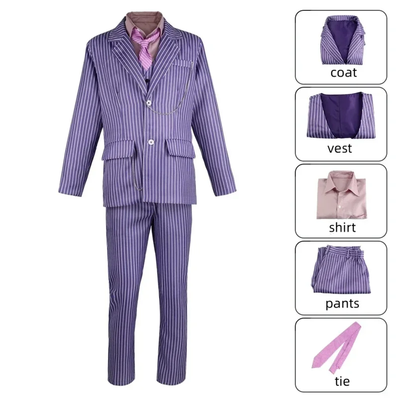 QQ8 Anime Tokyo Revengers haruchiyo Sanzu Akashi traje de cosplay púrpura traje púrpura uniforme camisa corbata Halloween Part5Lk¥
