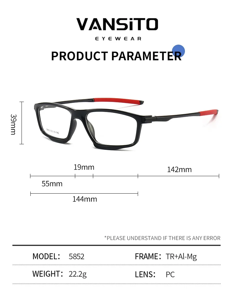 VANSITO Factory Price Fashion Popular Style Glasses Blue Light Blocking Eye Protect Eyeglasses Frames