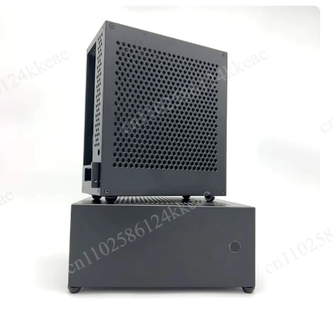 BUG-D1DC-ATX Power Supply Half-height Mini ITX Chassis Soft Milling Aluminum Alloy Bare Chassis 1 piece