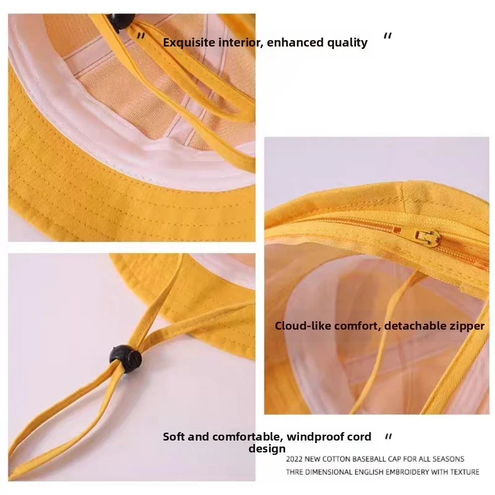 

Новая анти-УФ-кепка для рыбалки с регулируемой защитой от капель, солнцезащитная шляпа с маской для лица, съемная пляжная кепка для лета