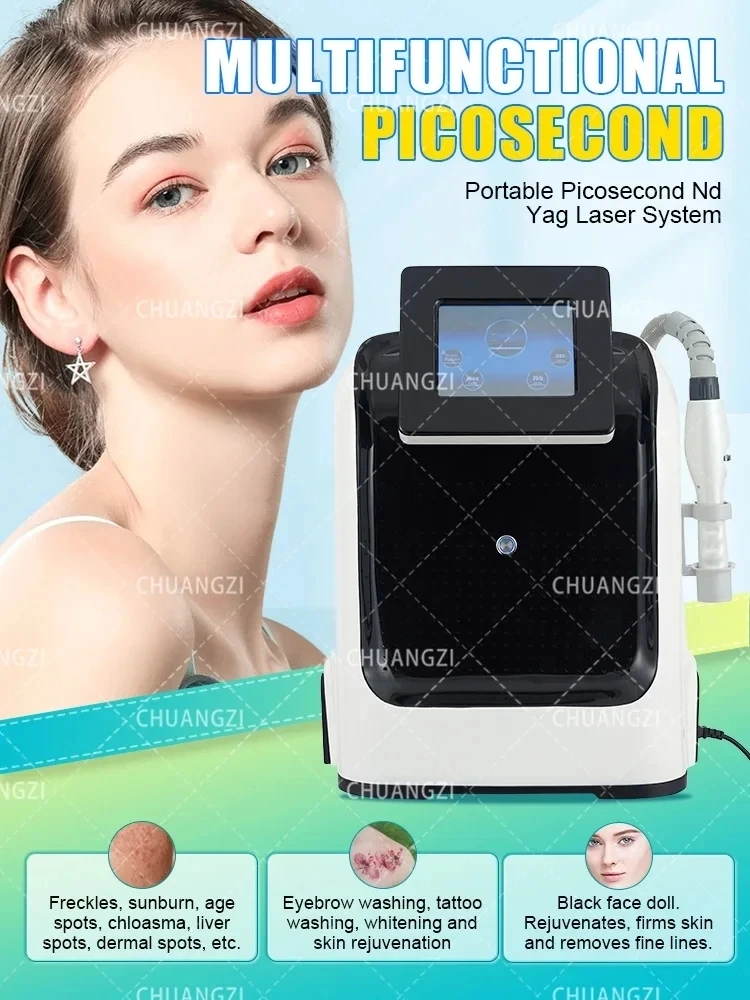 

Professional Nd Yag Pico Q switched 1064 nm 532 nm Laser Tattoo Removal Pigment Removal Salon Equipment