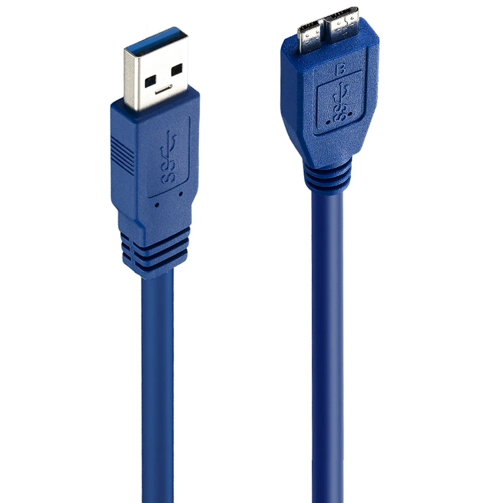 Bochara Micro USB 3.0 Data Cable USB 3.0 Type A Male to Micro B Male Foil+Braided Shielded 30cm 50cm 1m 1.5m 1.8m 3m