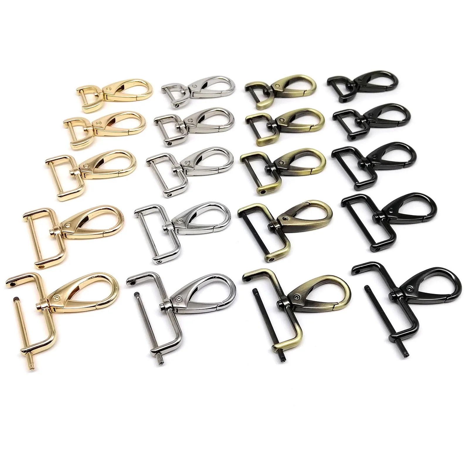 Metal Detachable Openable Swivel Leather Bag Handbag Shoulder Strap Belt Clasp Trigger Buckle Key Ring Dog Chain Collar Snap DIY