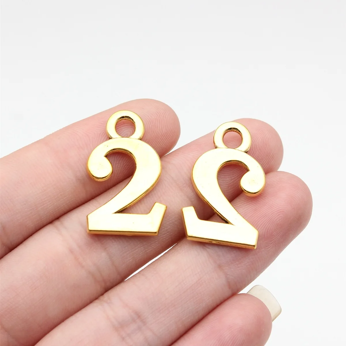 Charms DIY Jewelry Accessories Bulk Zinc Alloy Number 0~9 Pendant For Handmade Craft Bracelet