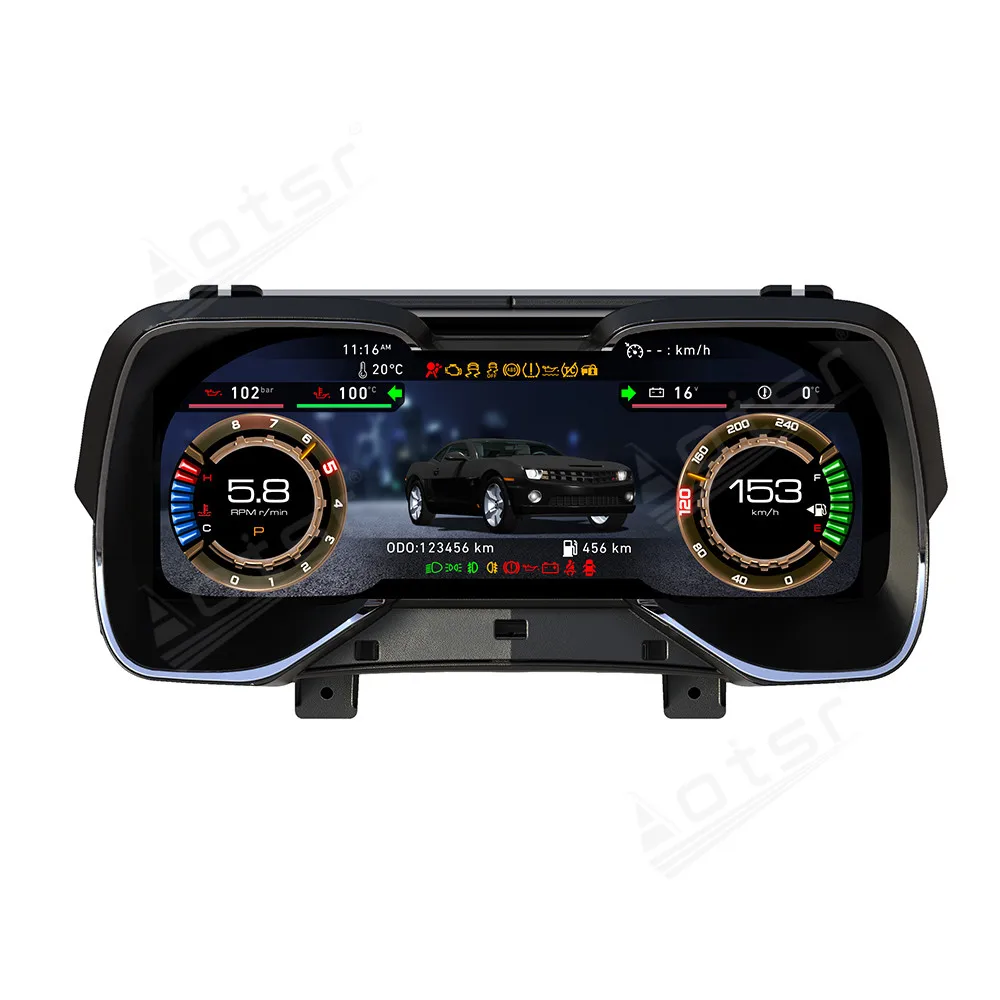 12.3 inch For Chevrolet Camaro 2010-2015 Car LCD Dashboard Digital Cluster Auto Virtual Cockpit Instrument Speedometer Head Unit