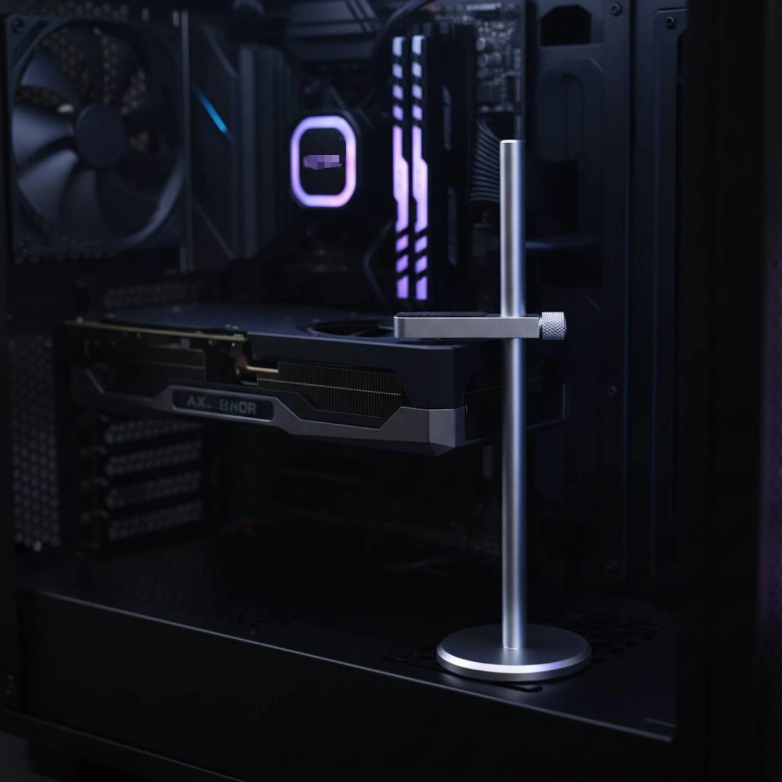 Graphics Card Support Bracket Height Adjustable GPU Support Bracket GPU Holder with Adhesive Base Aluminum Alloy for PC Builders