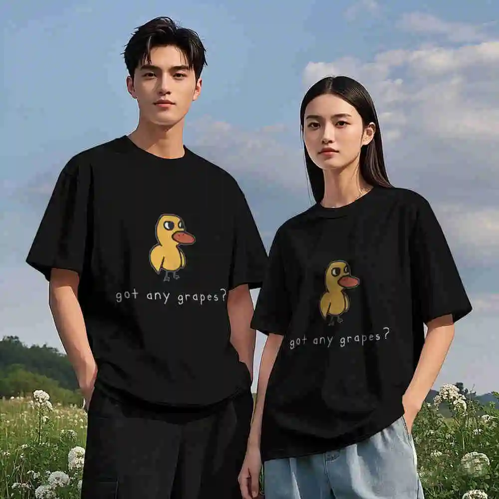 Funny Duck Got Any Grapes Short Sleeve Tee 100% Cotton T-Shirt view 3