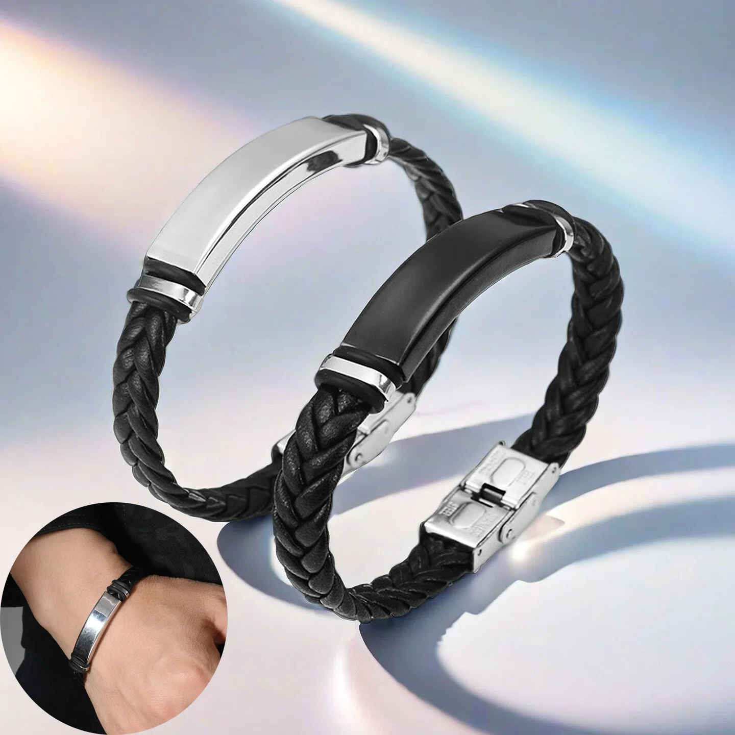 Eliminador personalizado corrente de mão inverno anti-estático tecido torções simplestático bod pulseira logotipo elimina eletricidade estática presente