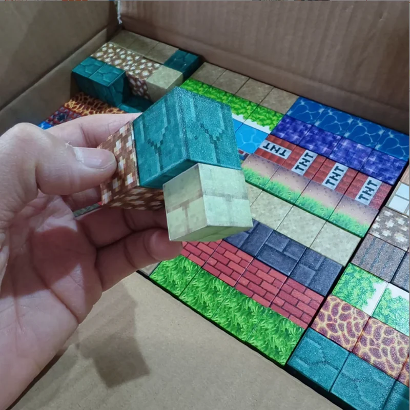 10-100 szt. Magnetyczne Kostki Świat Magnetyczne Klocki Konstrukcyjne Zestaw Model DIY Zabawki Dla Chłopców Dziewcząt Prezenty Urodzinowe